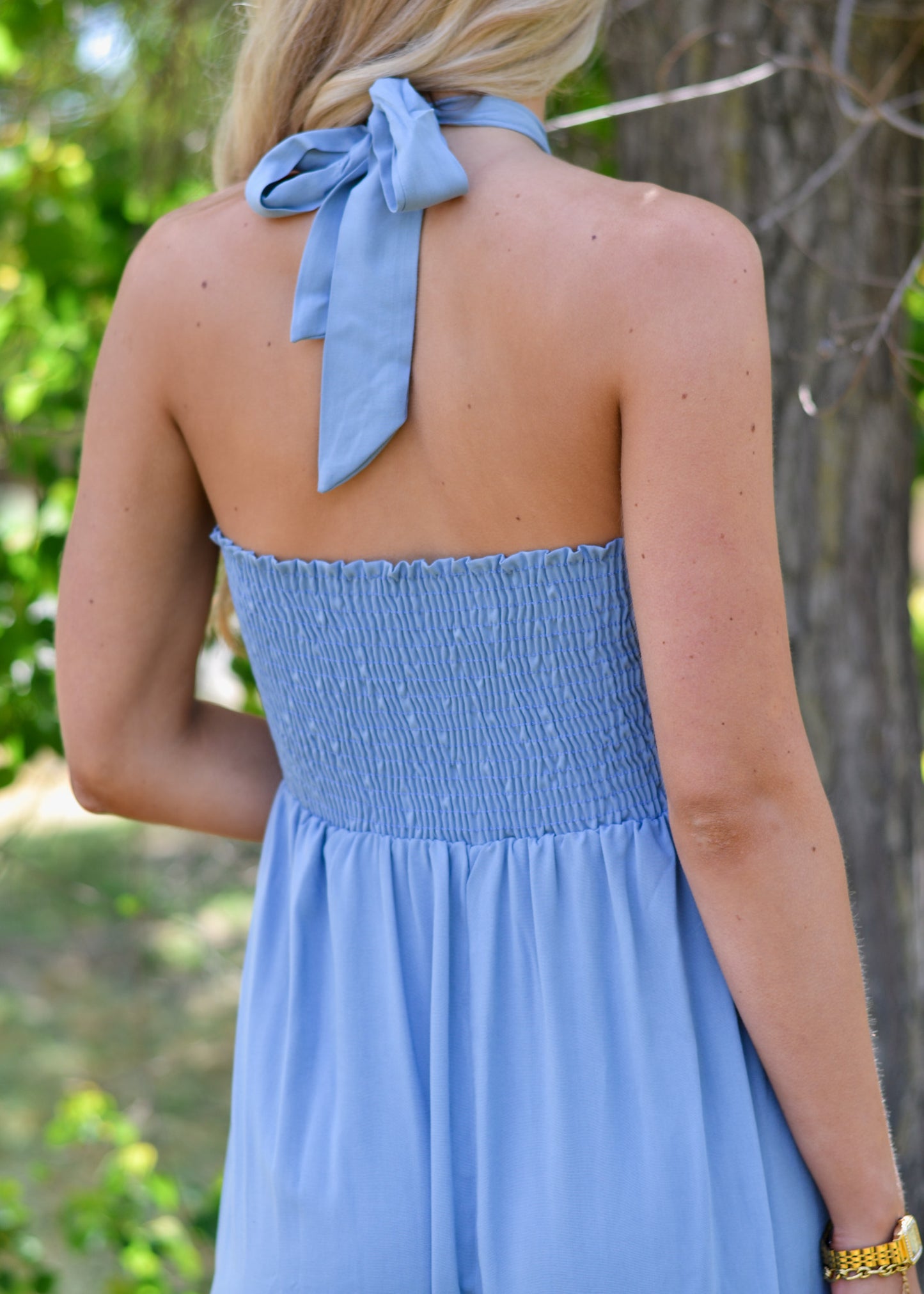 Mandy Halter Neck Dress-Made in USA