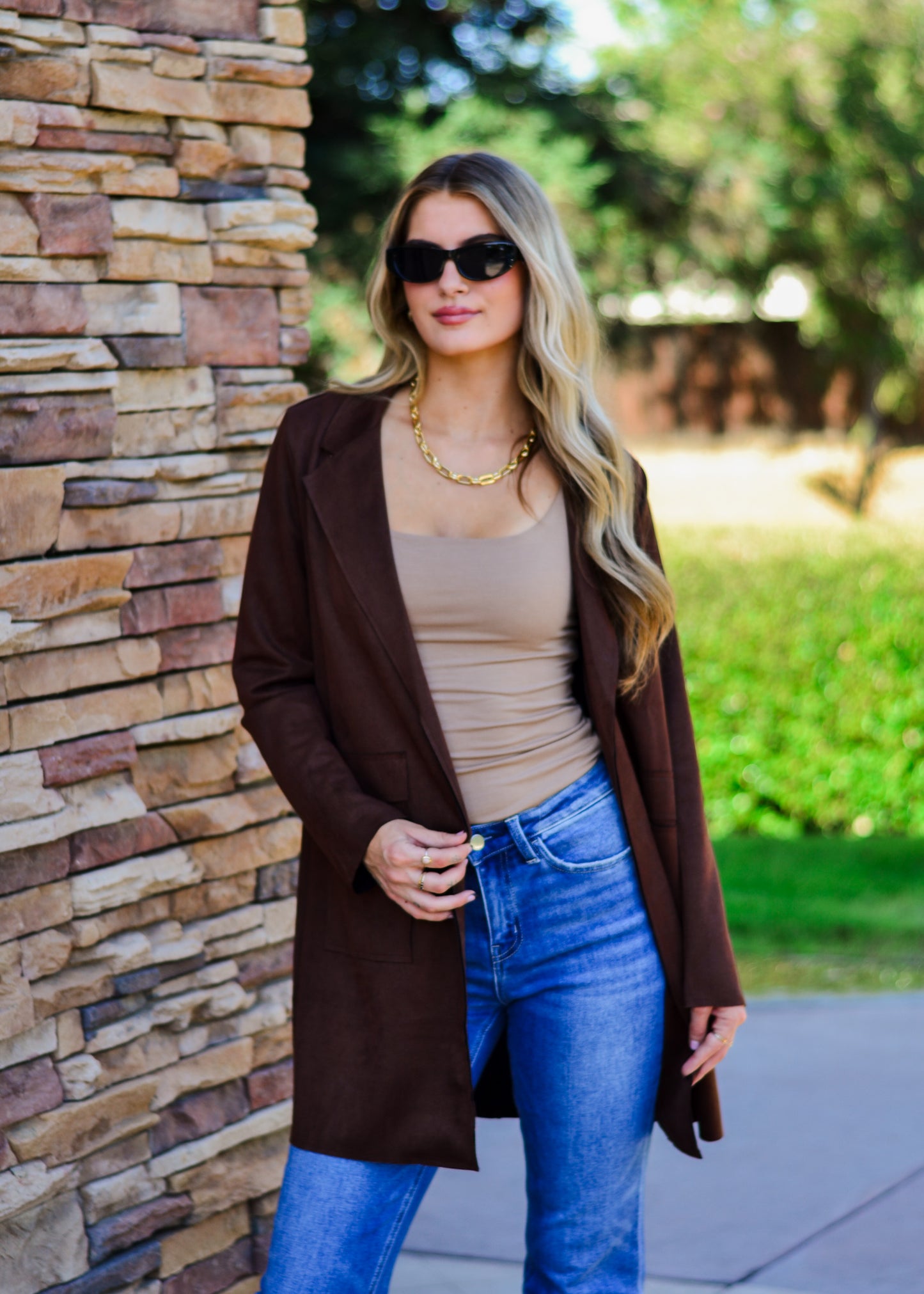 Ellie Open Suede Jacket