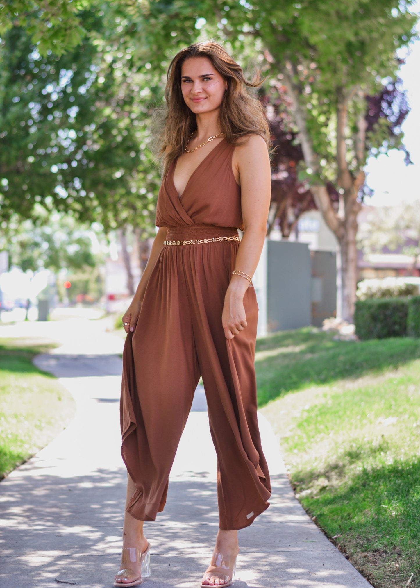 Hazel Waist Smocked Jumpsuit