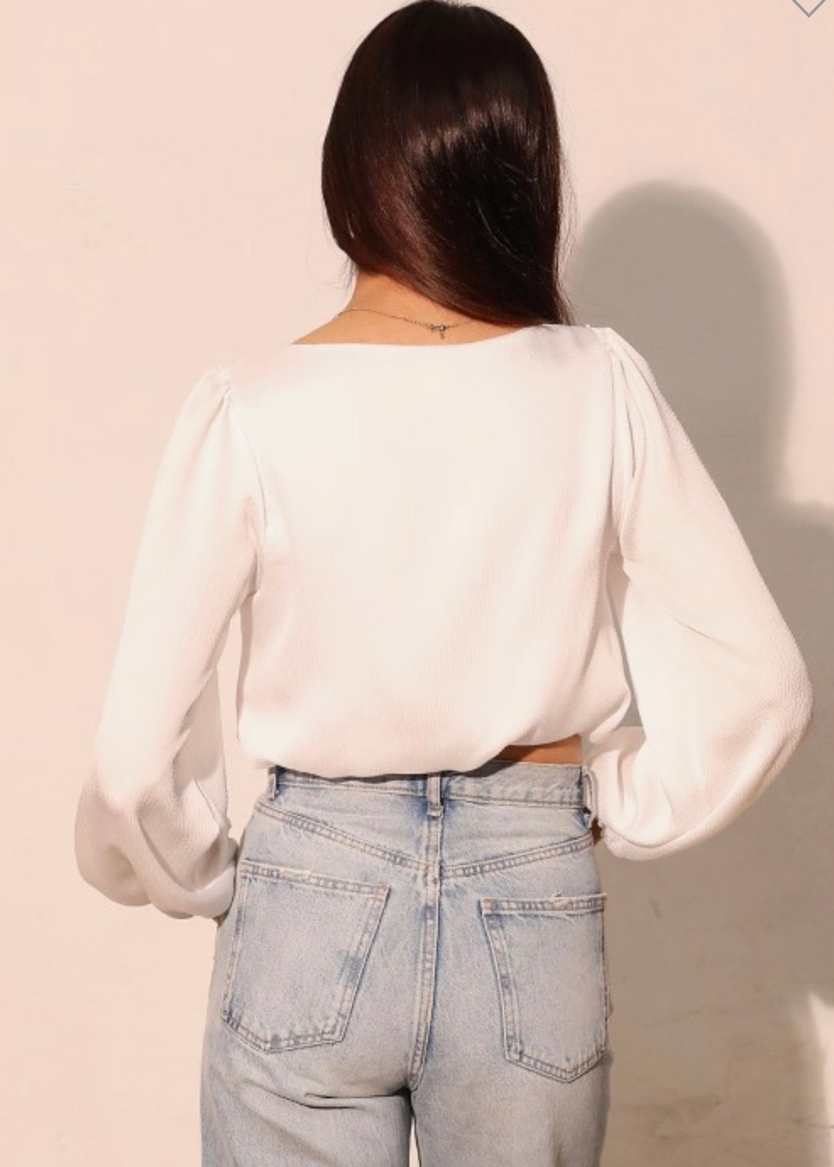 Kaelie Satin Long Sleeve Top