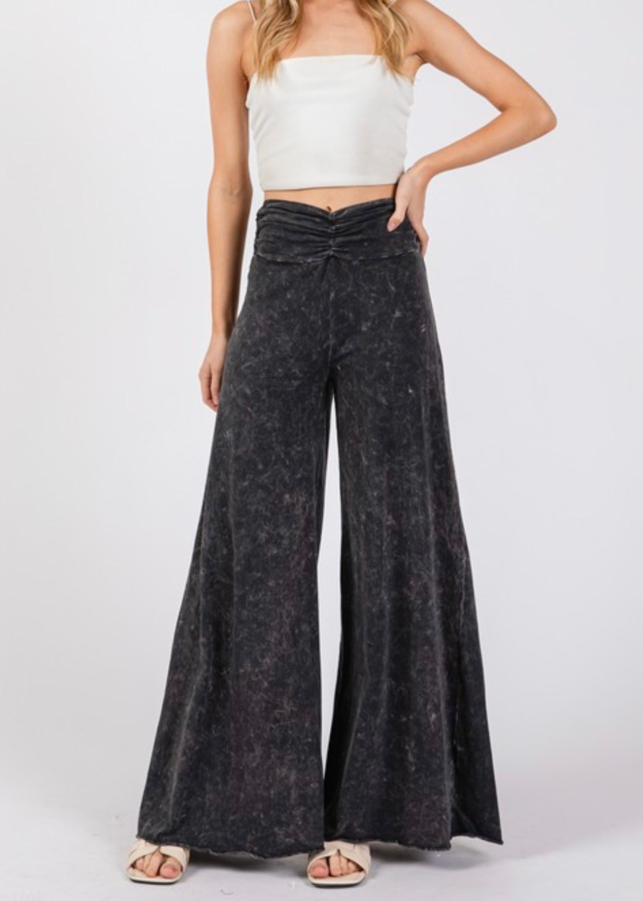 Crystelle Mineral Wide Leg Pants