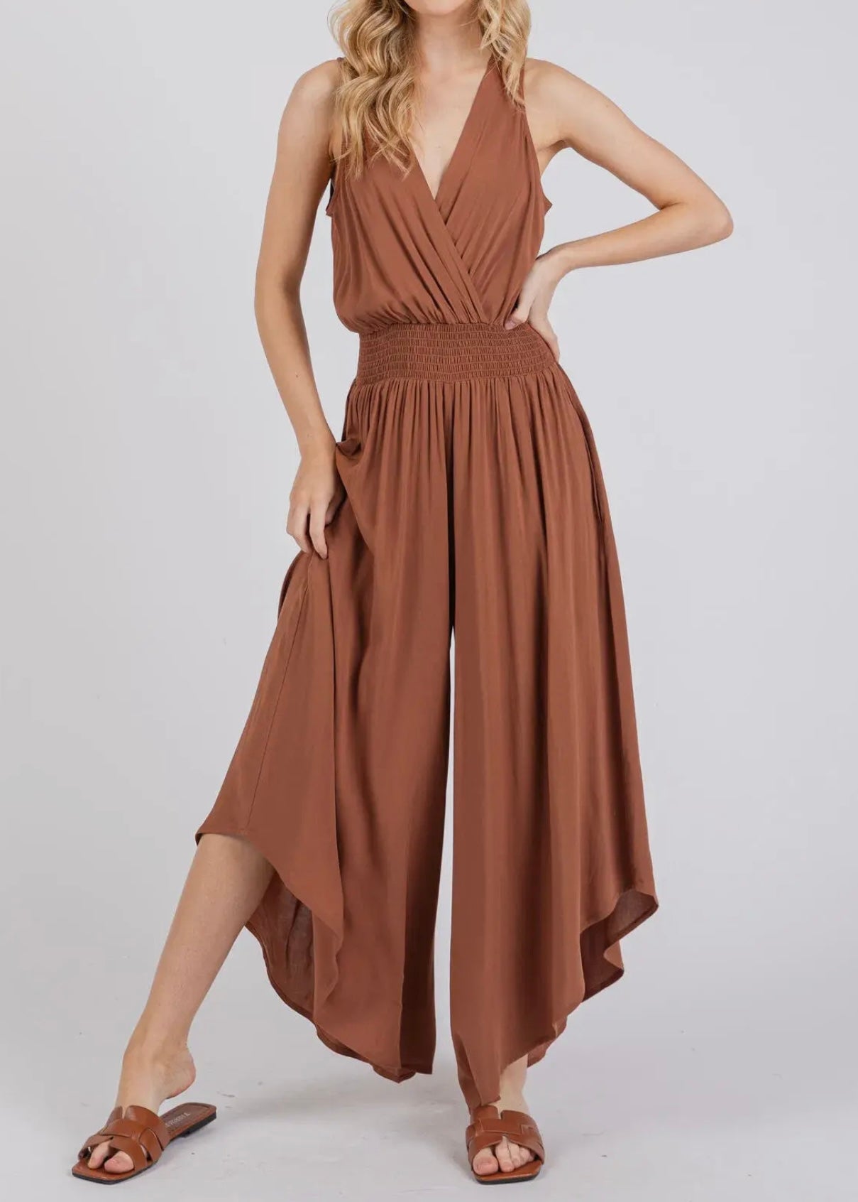 Hazel Waist Smocked Jumpsuit