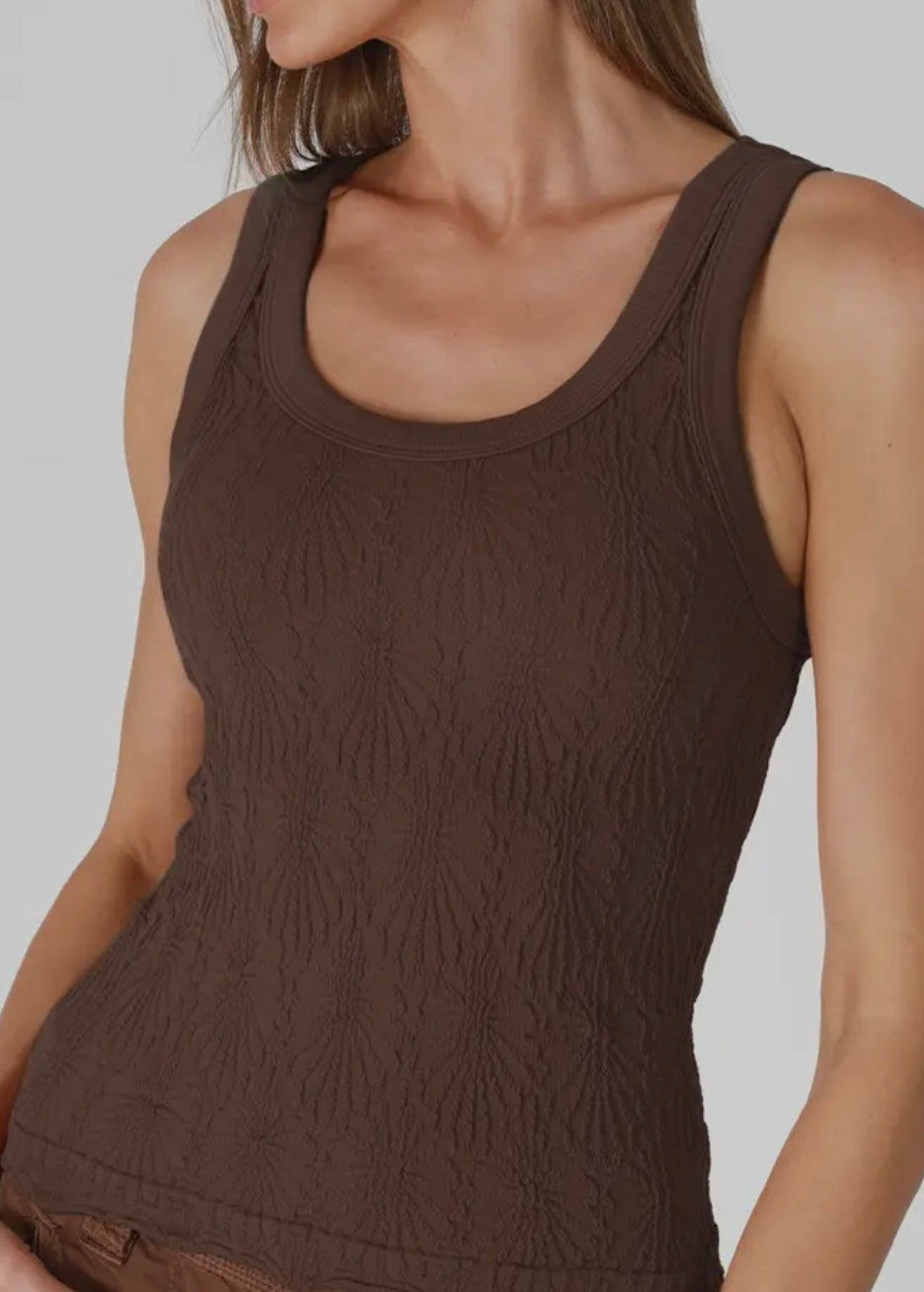 Elowen Reversible Lace Textured Tank Top