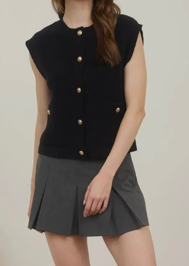 Kathy Button Down Sweater Vest