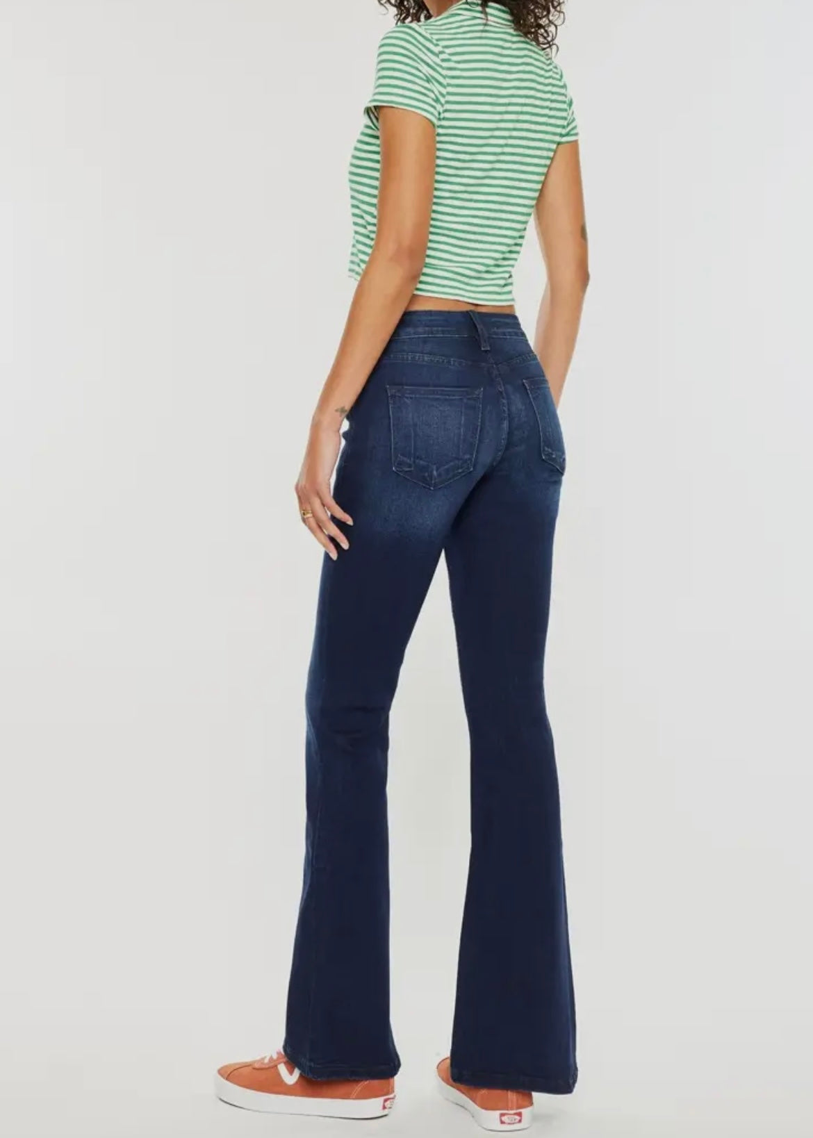 Kaylani Petite Mid Rise Flare Jeans