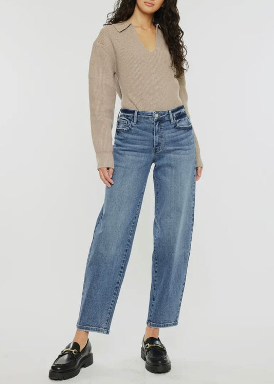 Outlaw High Rise Barrel Jean