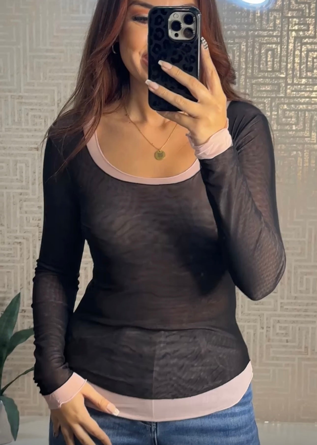 Liora Double Layer Mesh Top