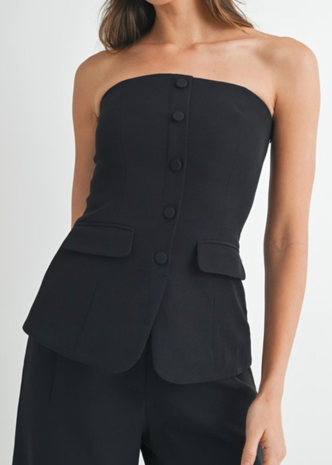 Maybelle Button Front Vest Top