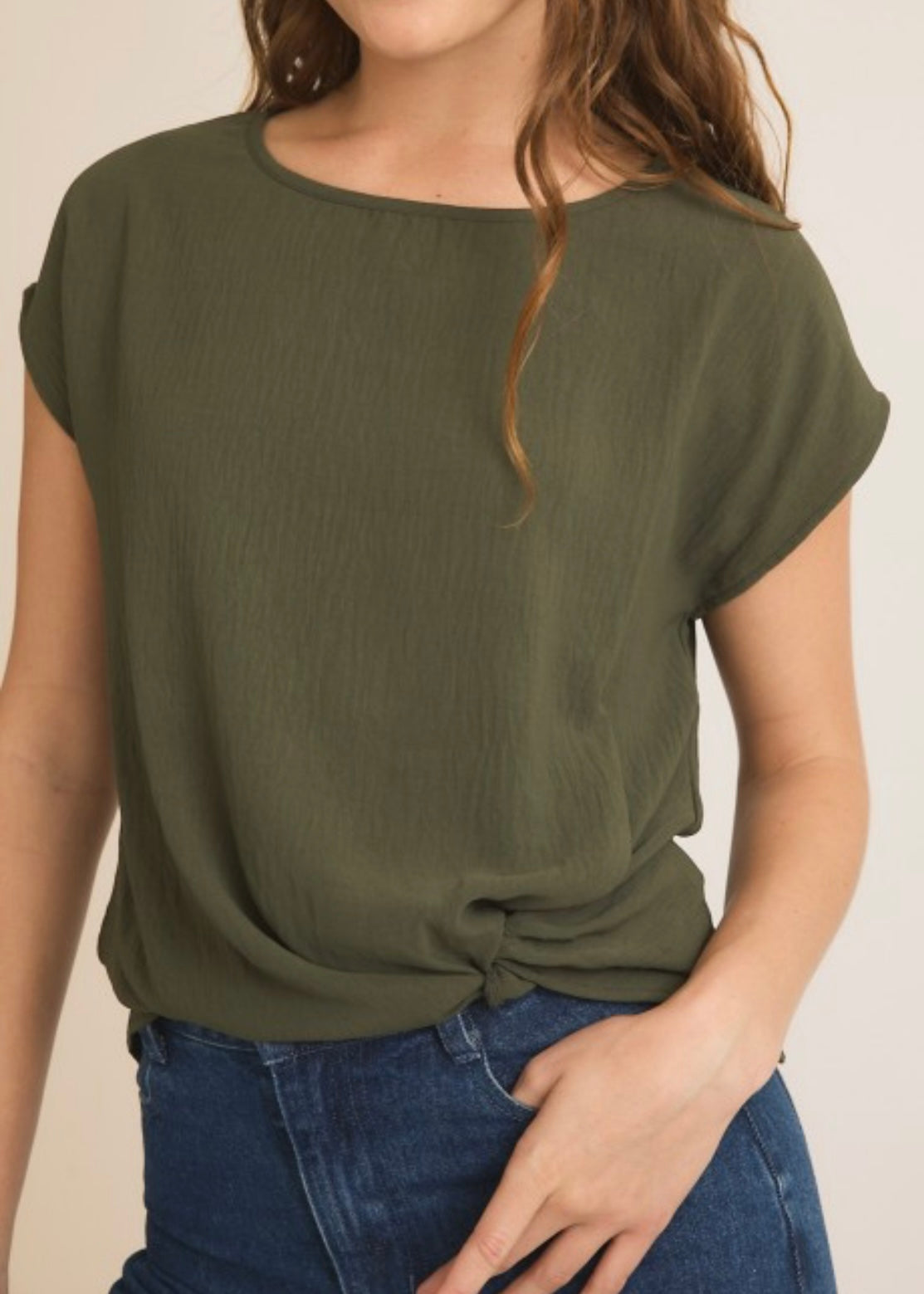 Megan Top Twist Hem Detail