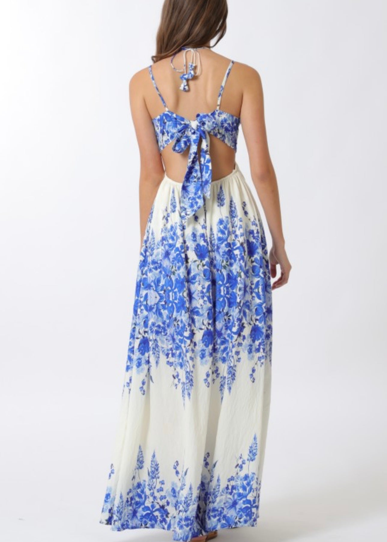 Tuscan Garden Cutout Maxi Dress