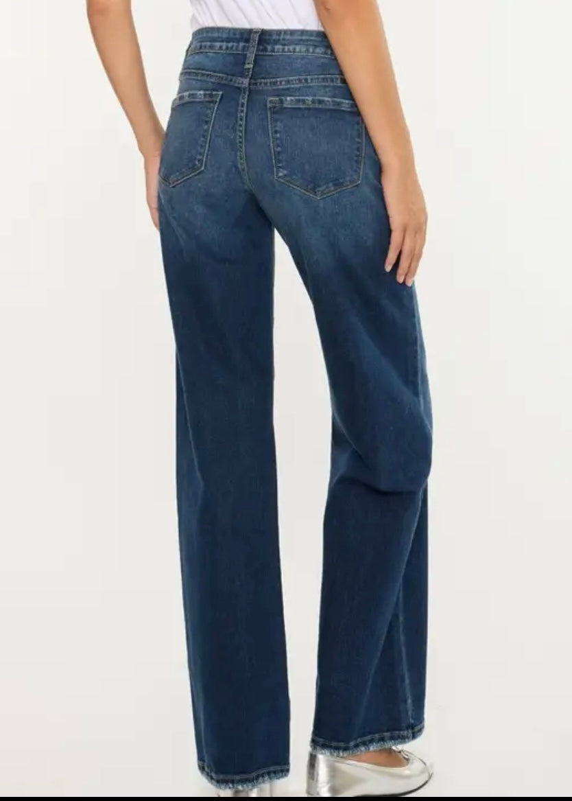 Jaymeson Mid Rise Wide Leg Denim