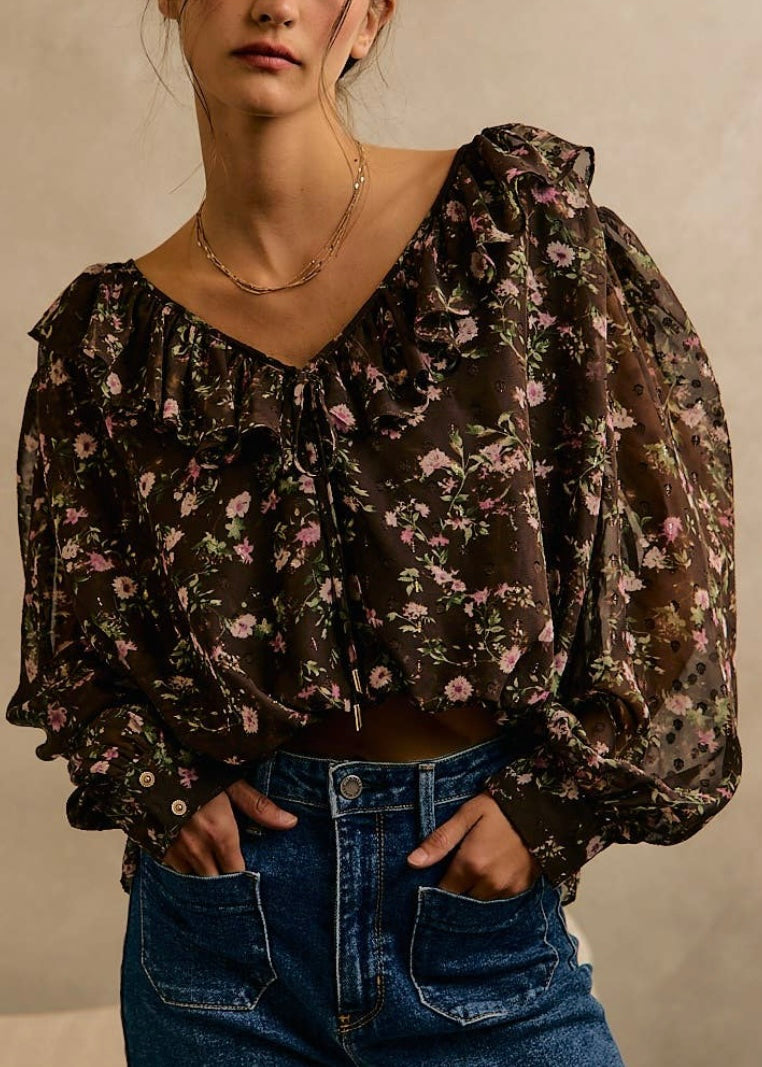 Sunlit Garden Sheer Blouse