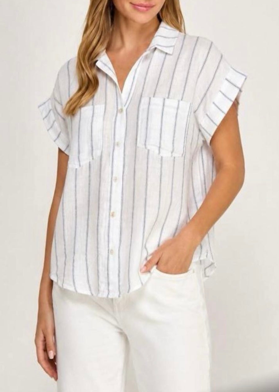 Noel Striped Button Up Shirt