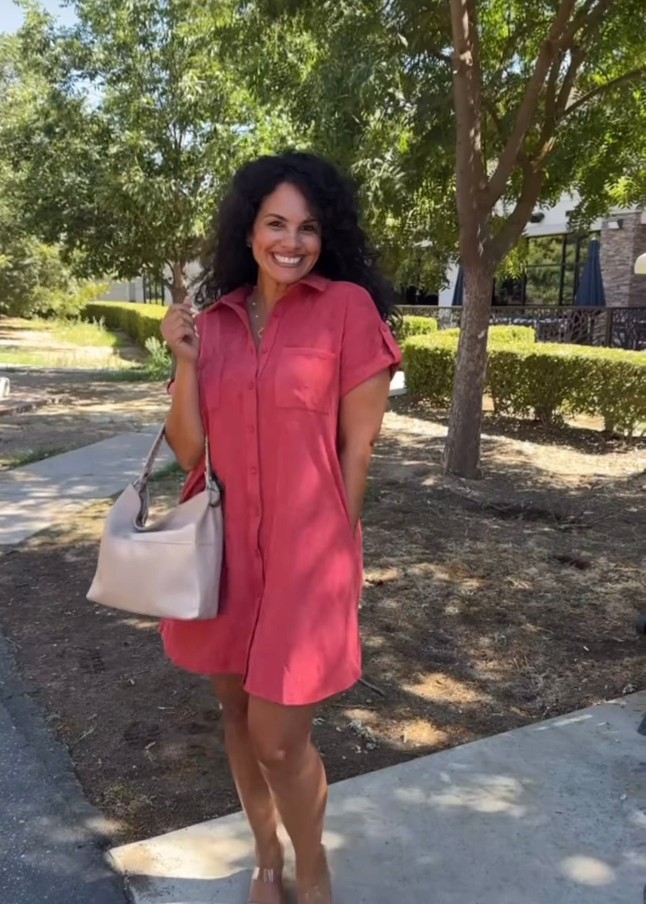 Emberlyn Suede Shirt Dress
