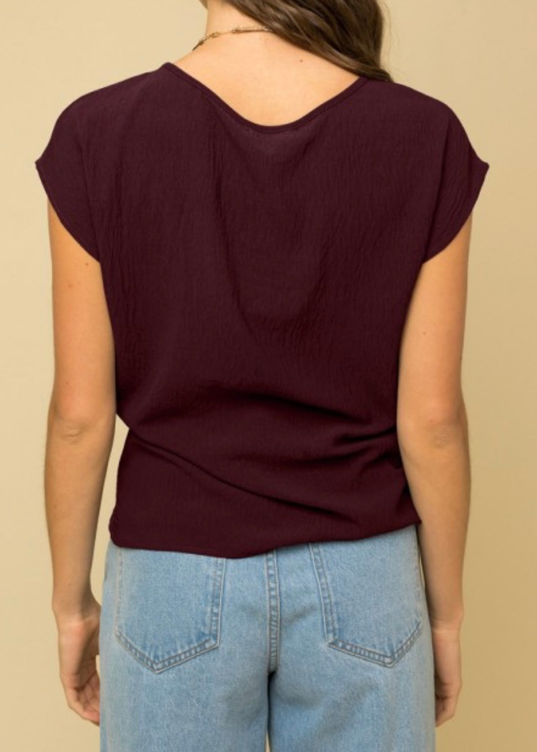 Megan Top Twist Hem Detail