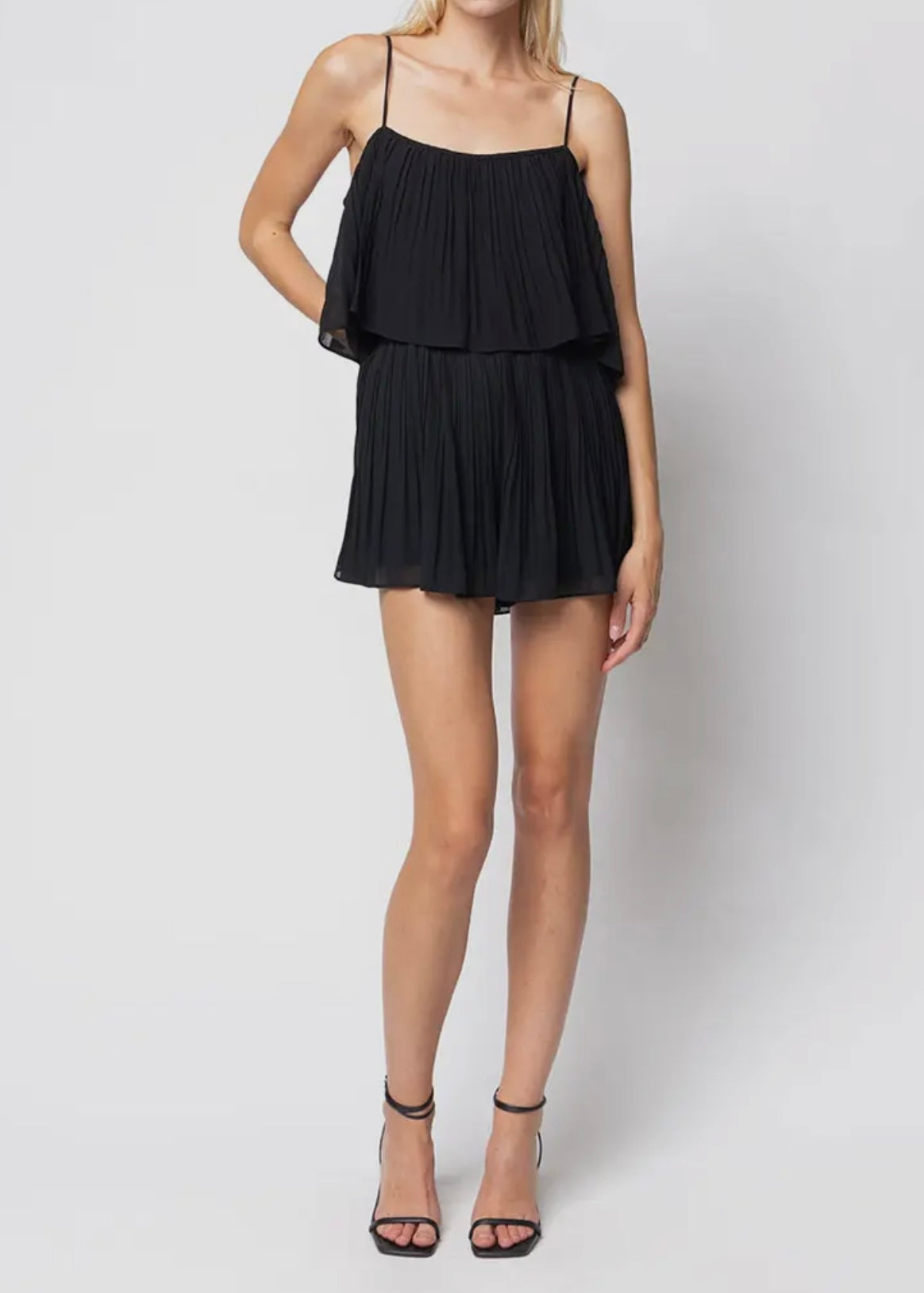 Jamie Cami Strap Pleated Romper