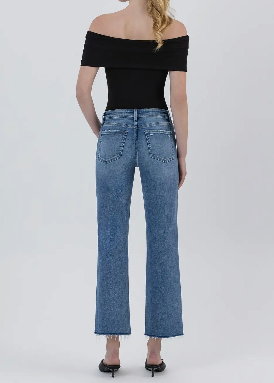 Luciana High Rise Ankle Straight Jeans
