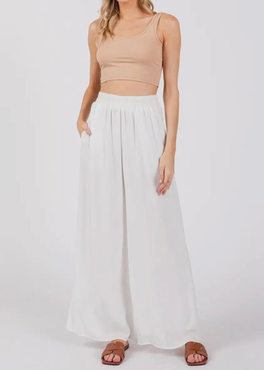 Isela Wide Leg Pants-Made in USA