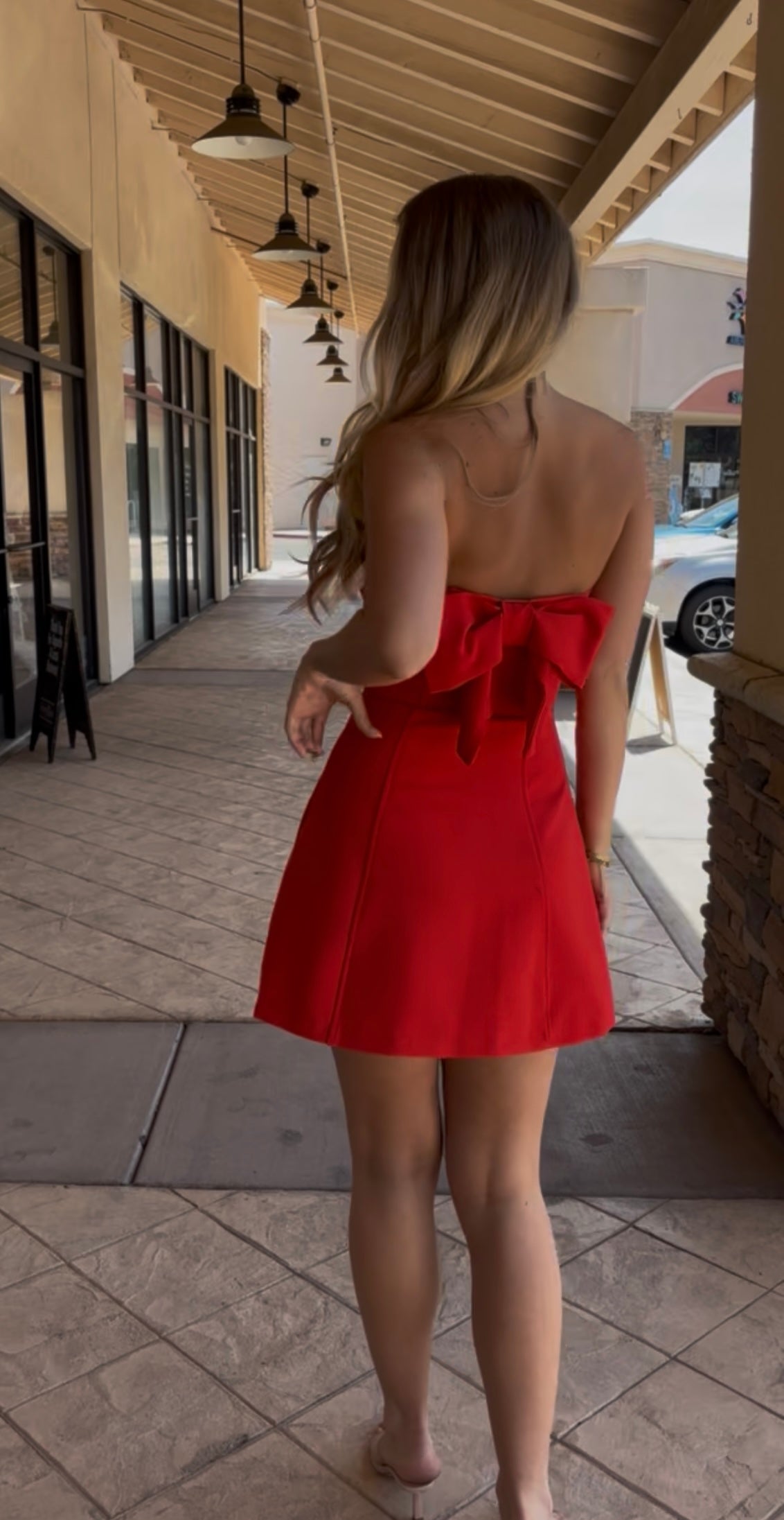Carrie Strapless Bow Mini Dress