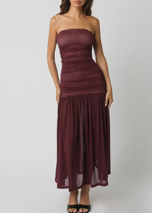 Evie Ruched Maxi Dress