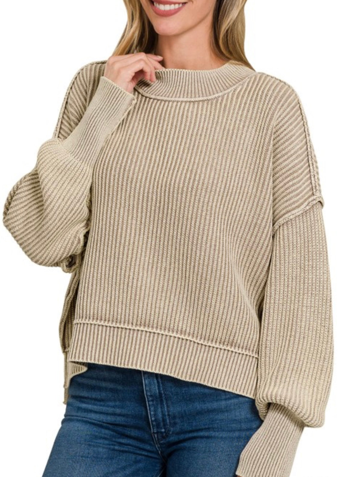 Mandie Oversized Cropped Sweater