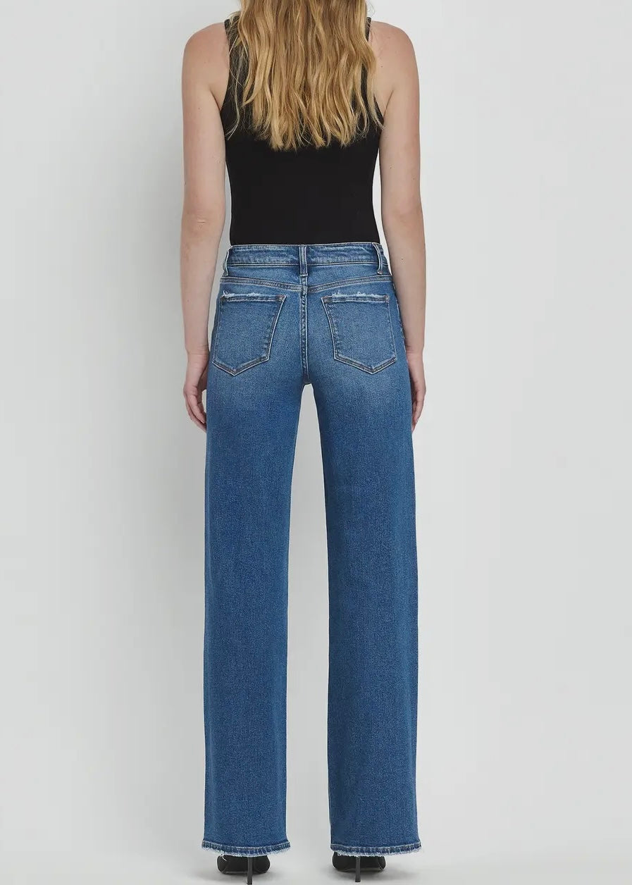 Ella Midrise Wide Leg Jeans