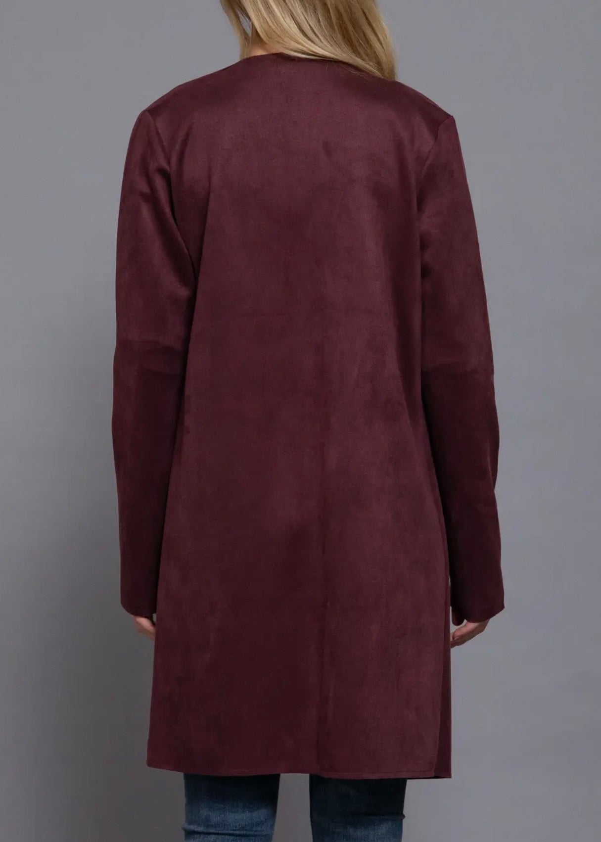 Milla Long Sleeve Faux Suede Jacket