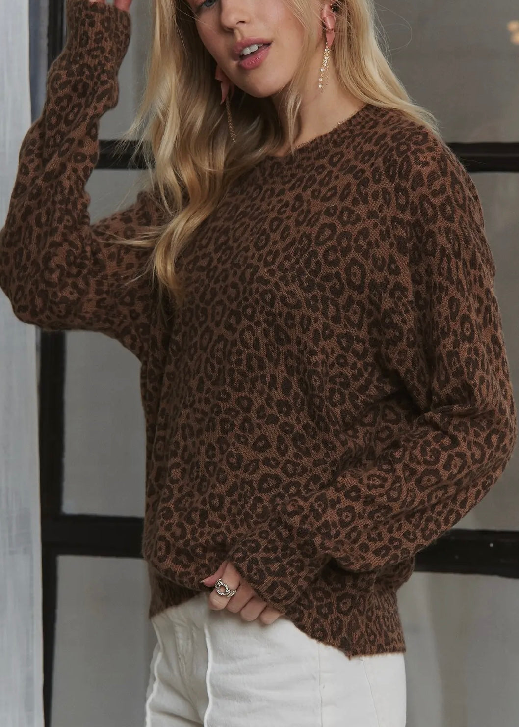 Cora Leopard Relaxed Top