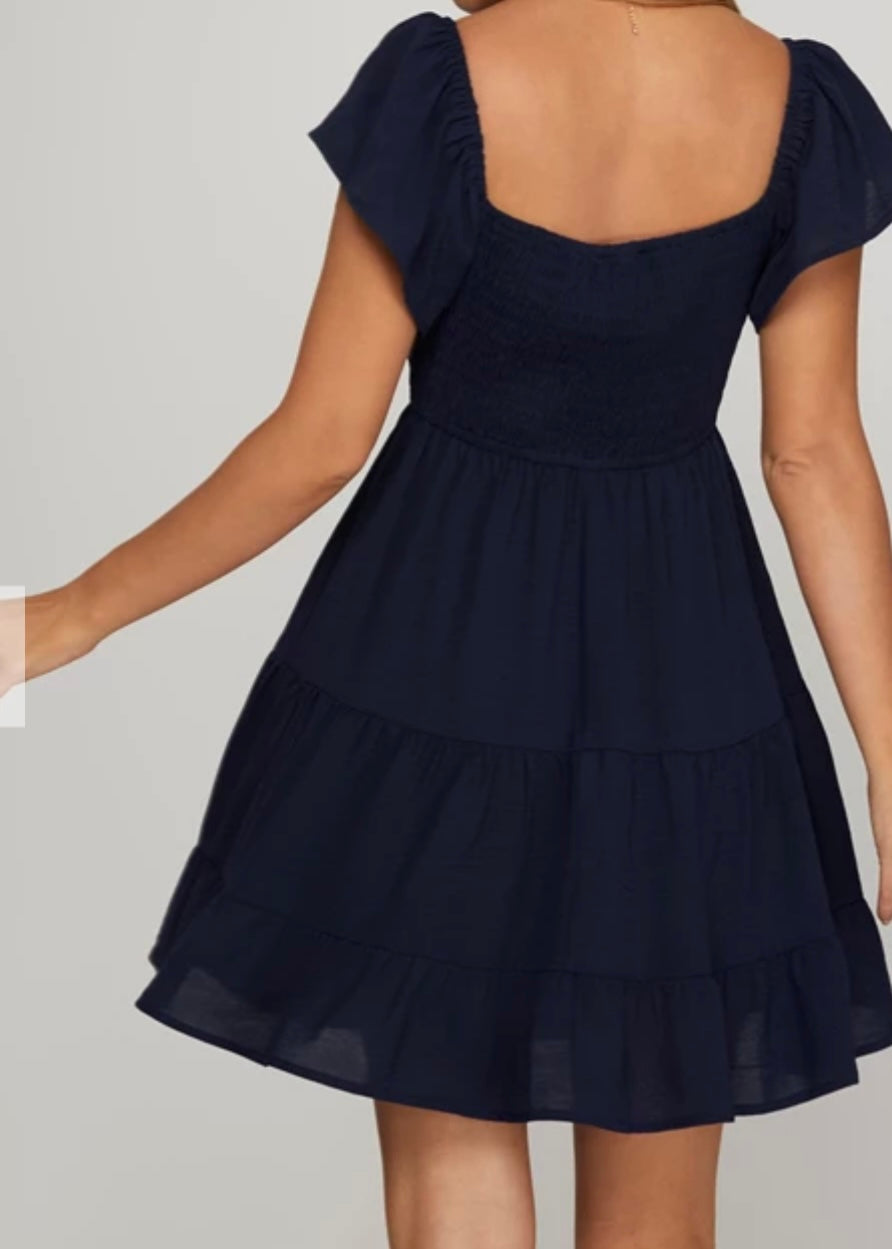 Pollie Flutter Sleeve Dress