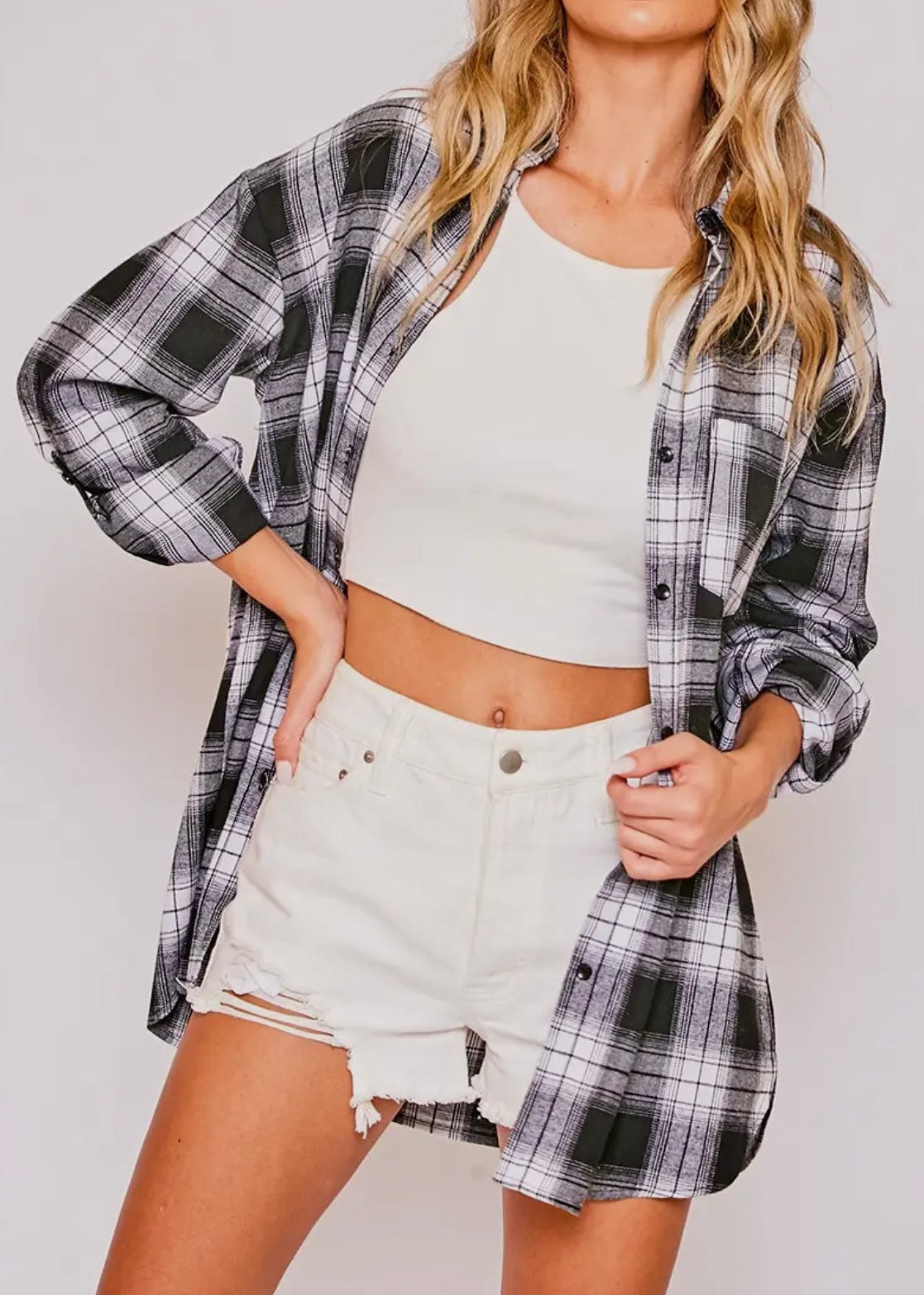 Alina Loose Plaid Shirt