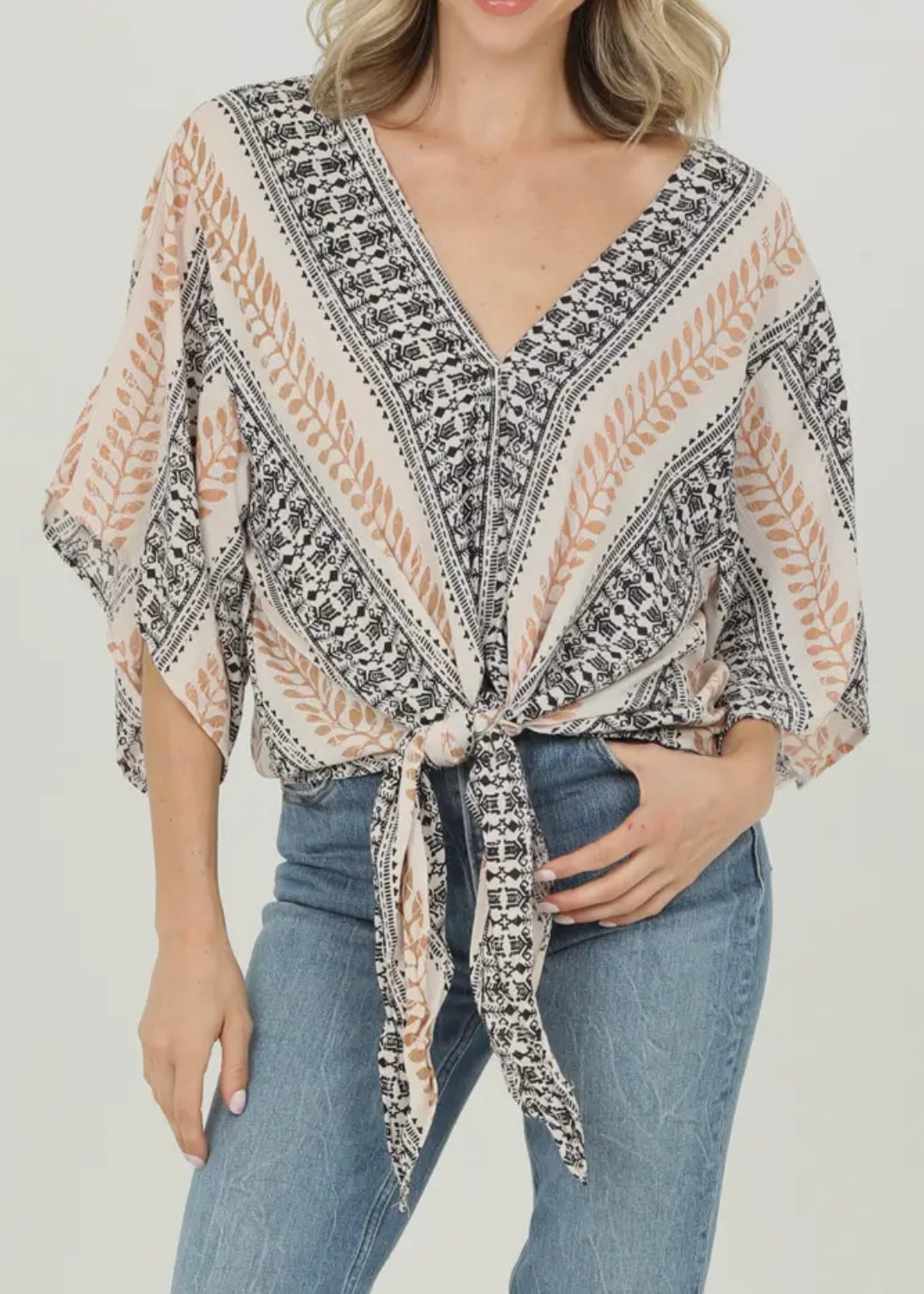 Elodie Kimono Tie Blouse