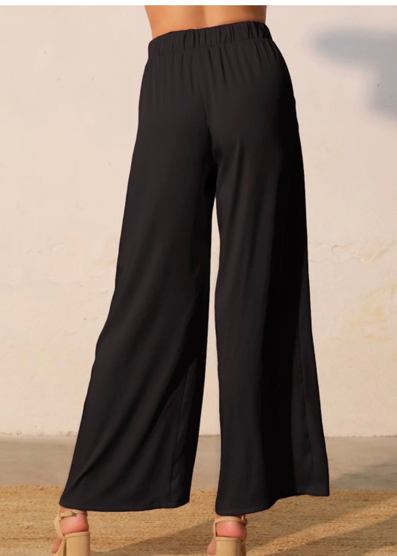 Eliana Poly Silk Pocket Pants-Made in USA