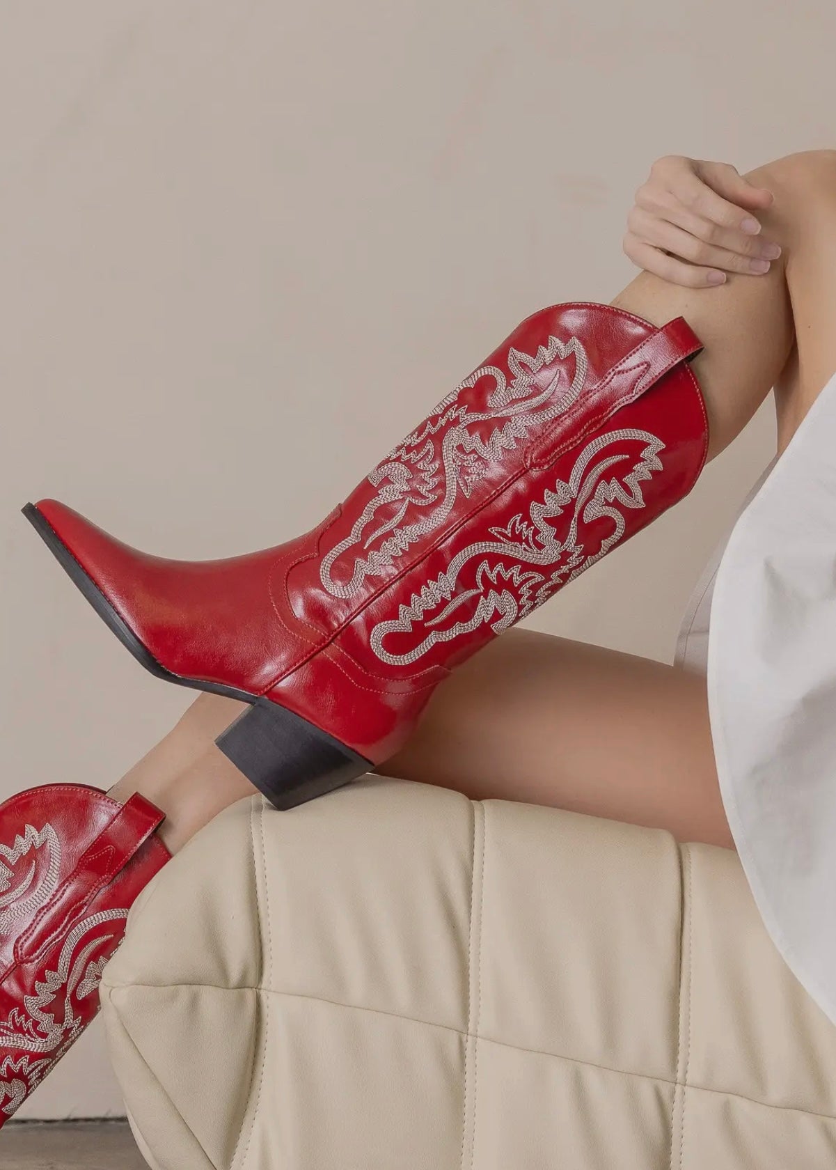 Cherry Classic Western Boot