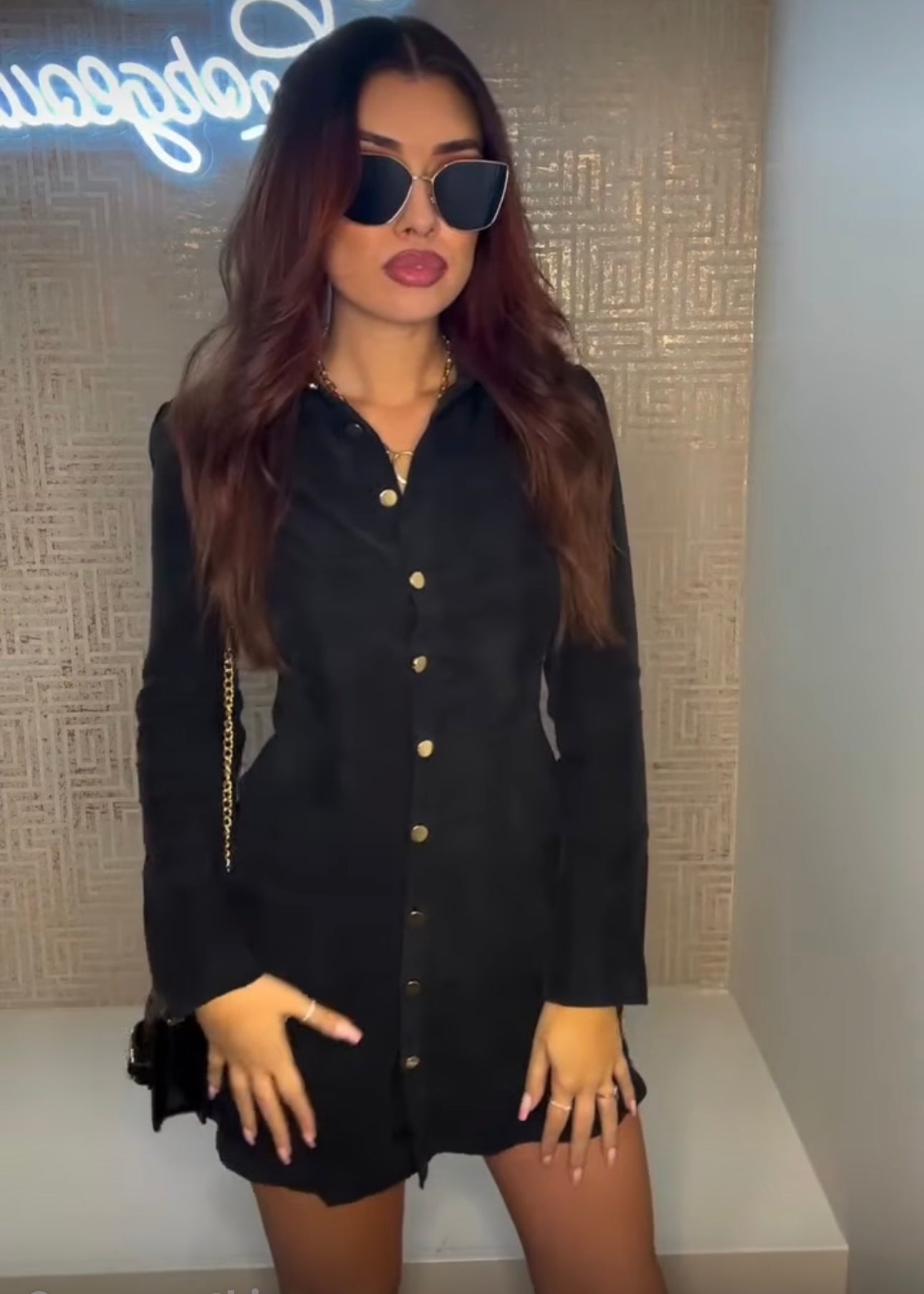 Archie Long Sleeve Mini Dress