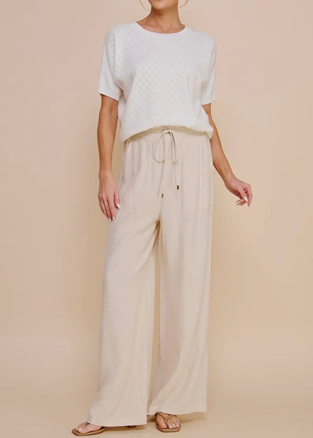 Allie Linen Wide Leg Pants