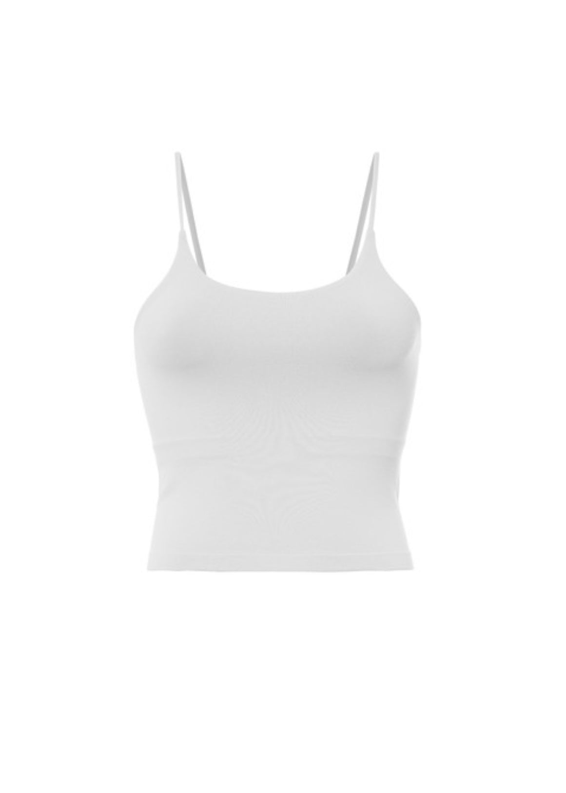 Elastic Strap Double Layer No Lines Crop Cami