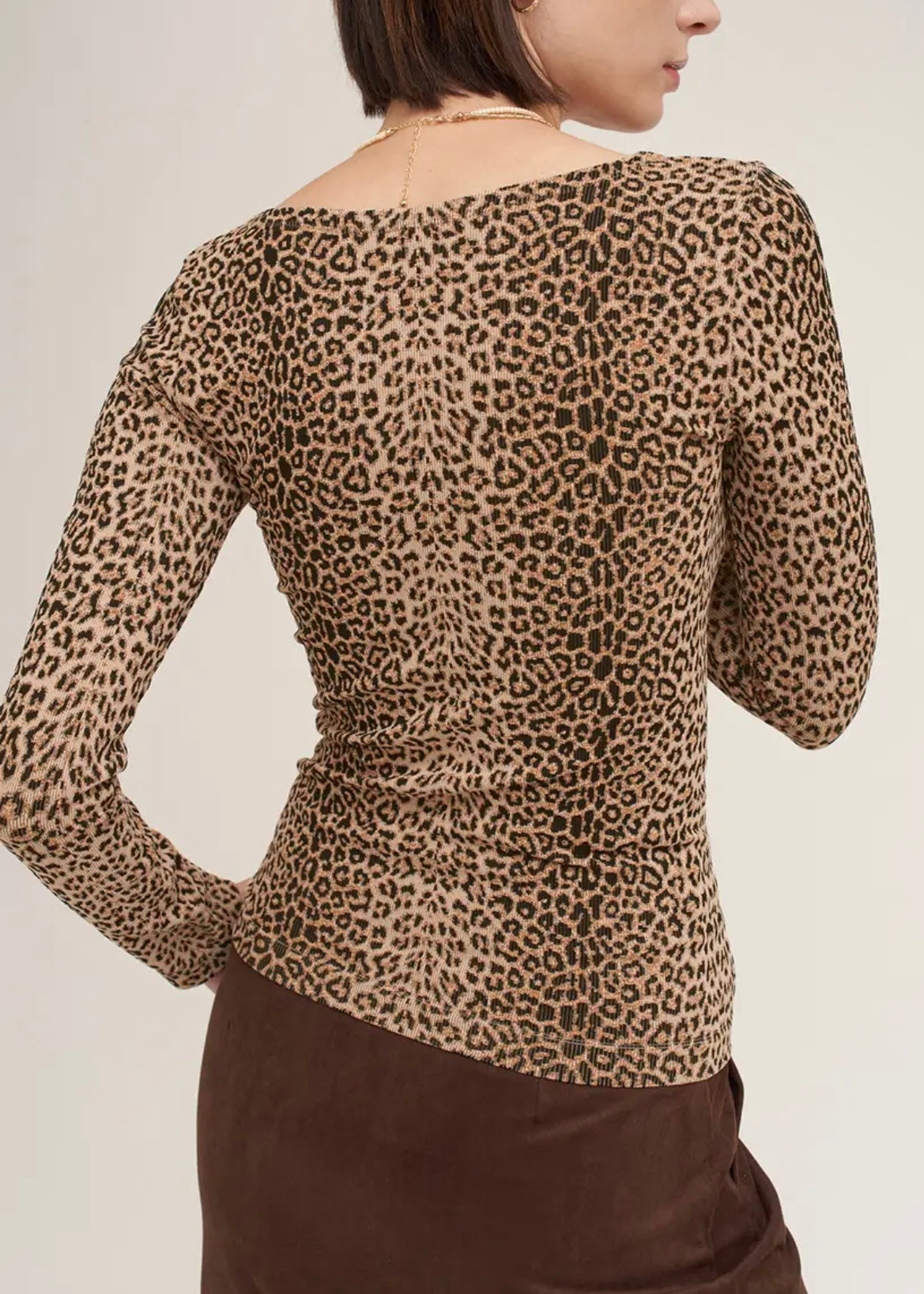 Scoop Neck Leopard Top