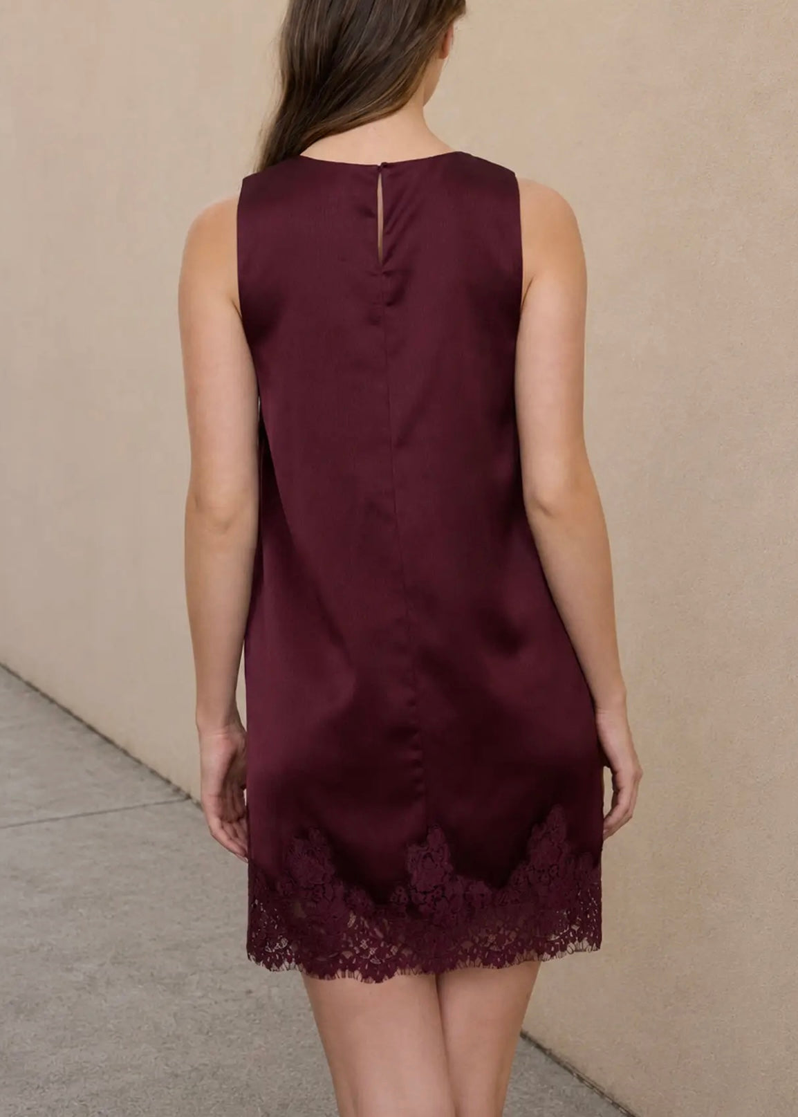 Satin Sleeveless Mini Dress