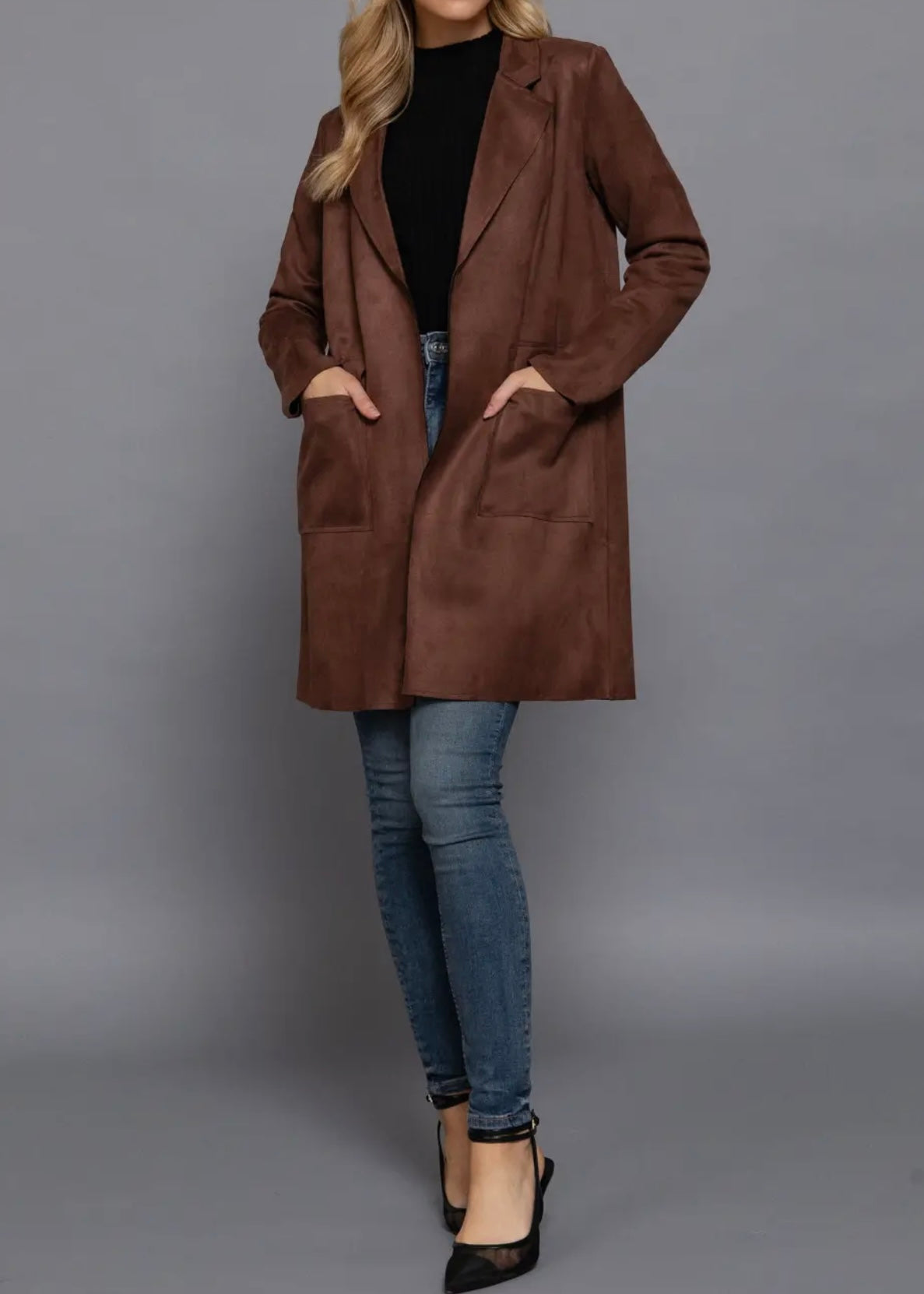 Ellie Open Suede Jacket