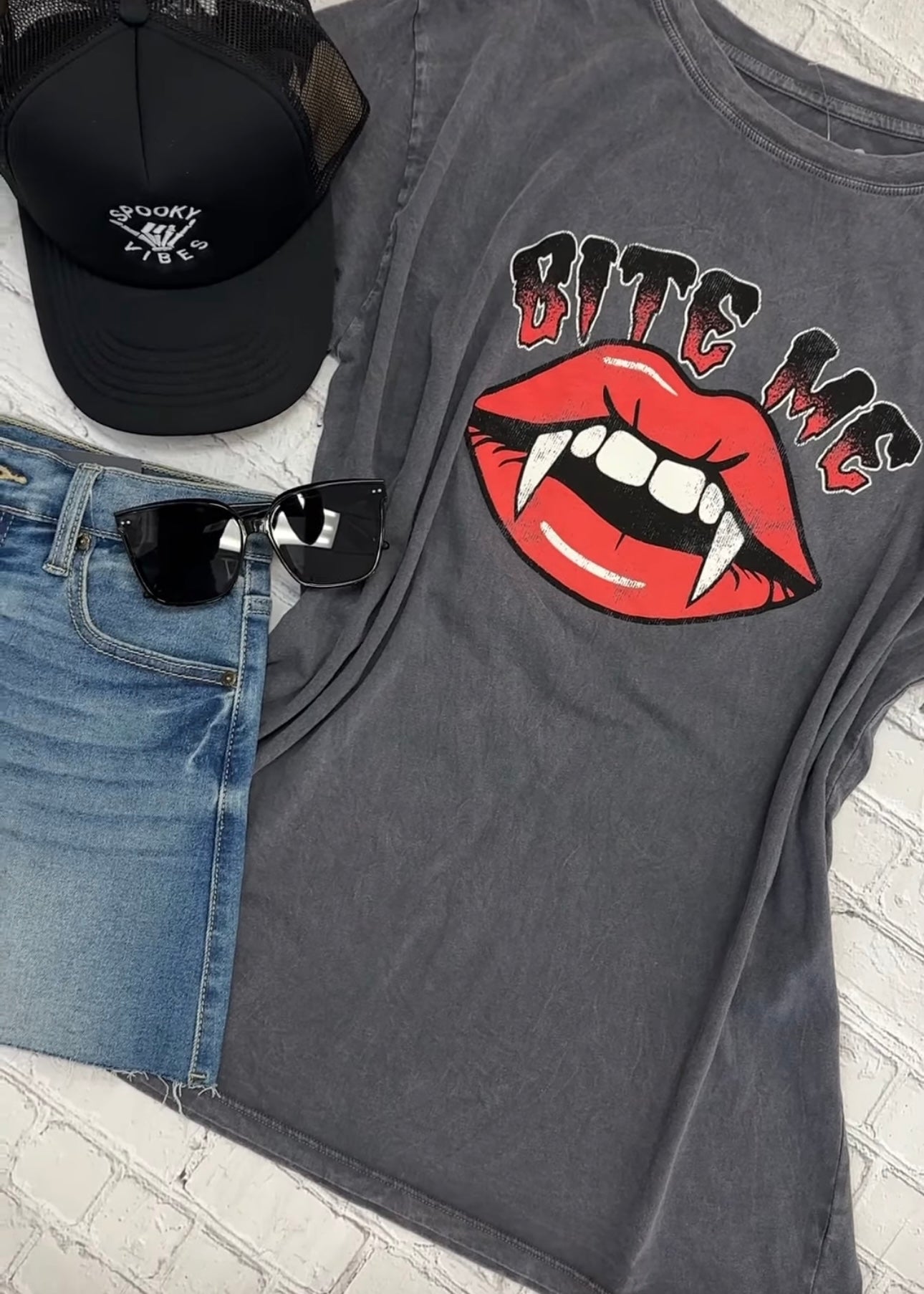 Bite Me Oversized Mineral Wash Tee