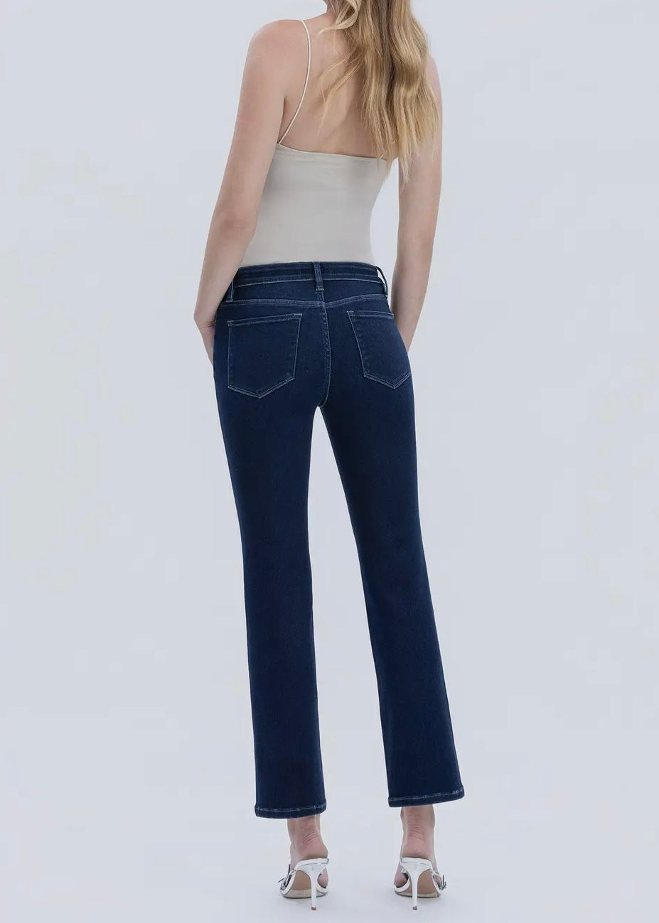 Nayeli Mid Rise Ankle Slim Straight Jeans