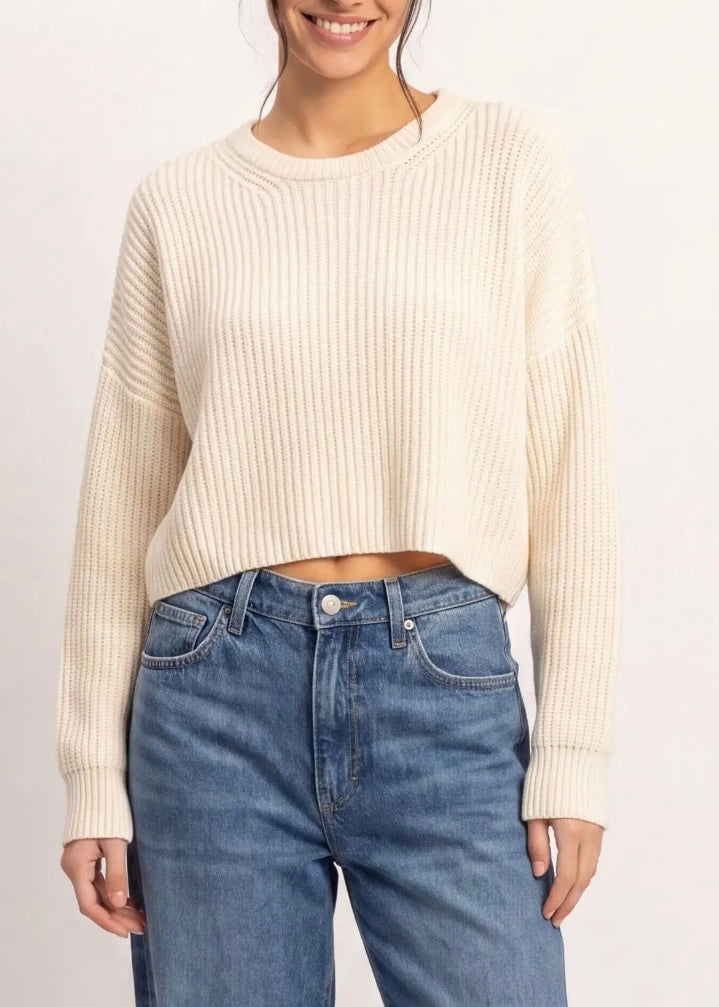 Autumn Belle Oversized Cropped Sweater