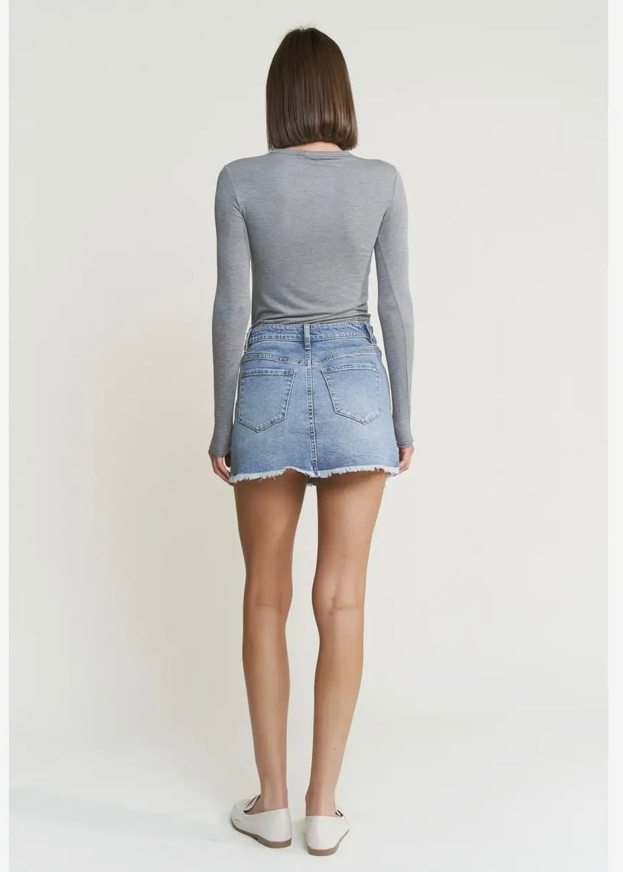 As You Are Denim Mini Skirt