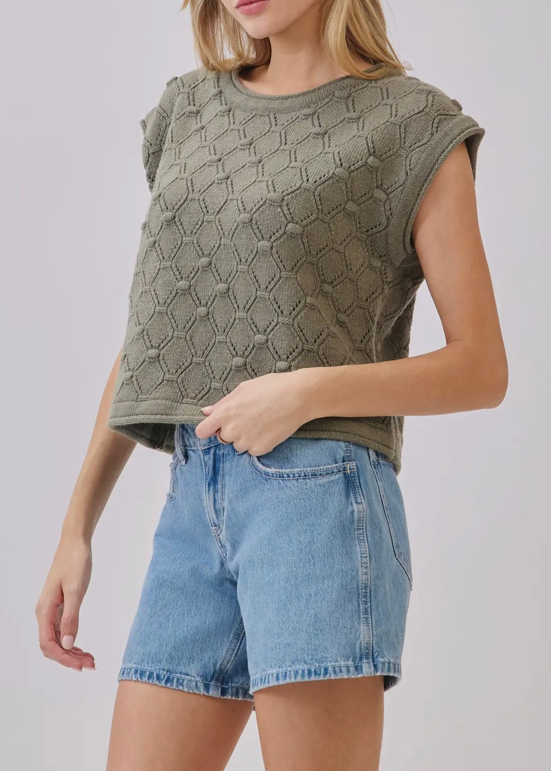 Dylan Short Sleeve Sweater Top