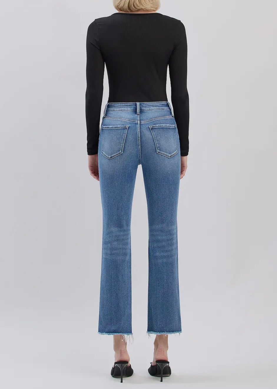 High Rise Slim Straight Denim