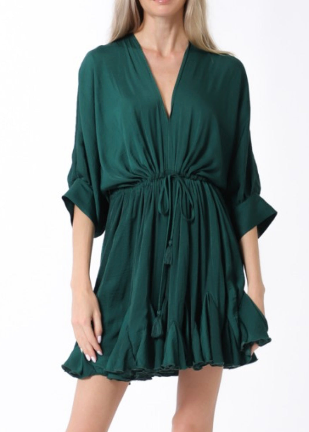 Briar Tie Front Waisted Mini Dress