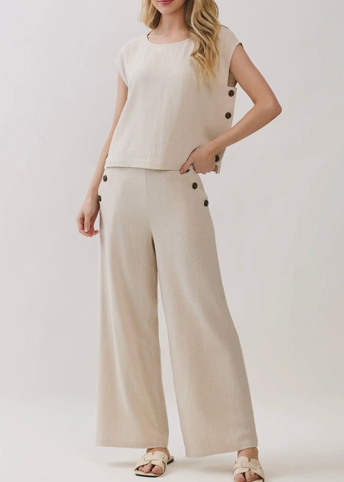 Lianne Button Detail Pant
