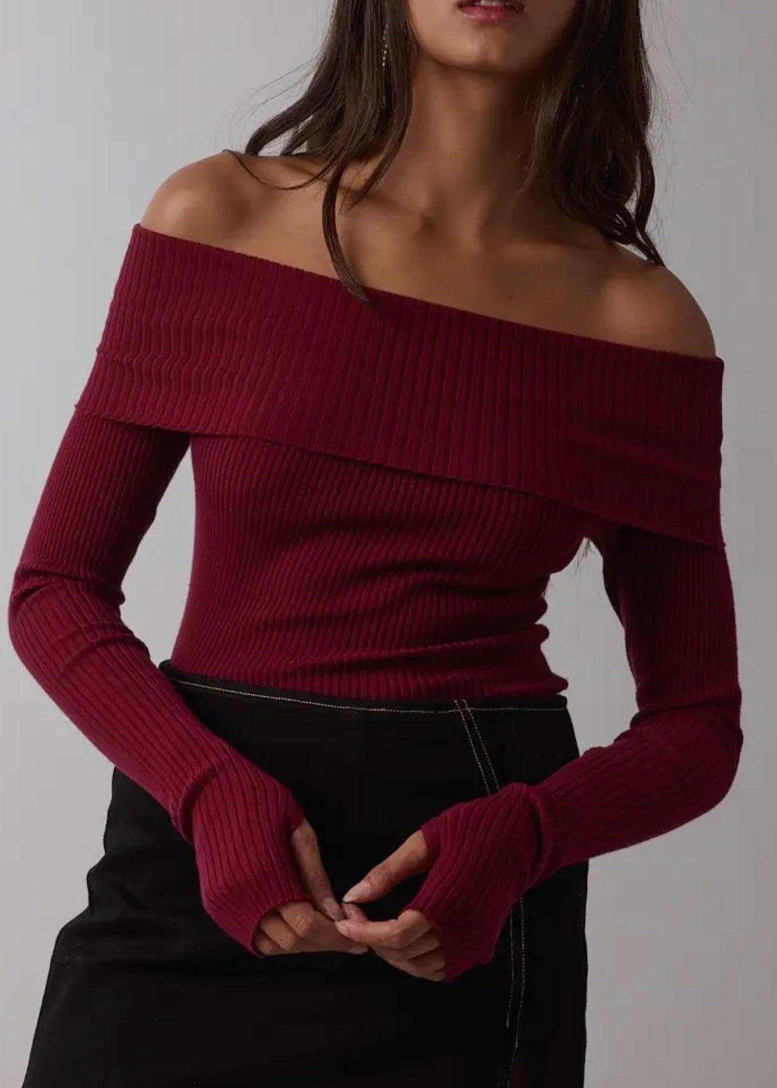 Carmine Off The Shoulder Sweater Top