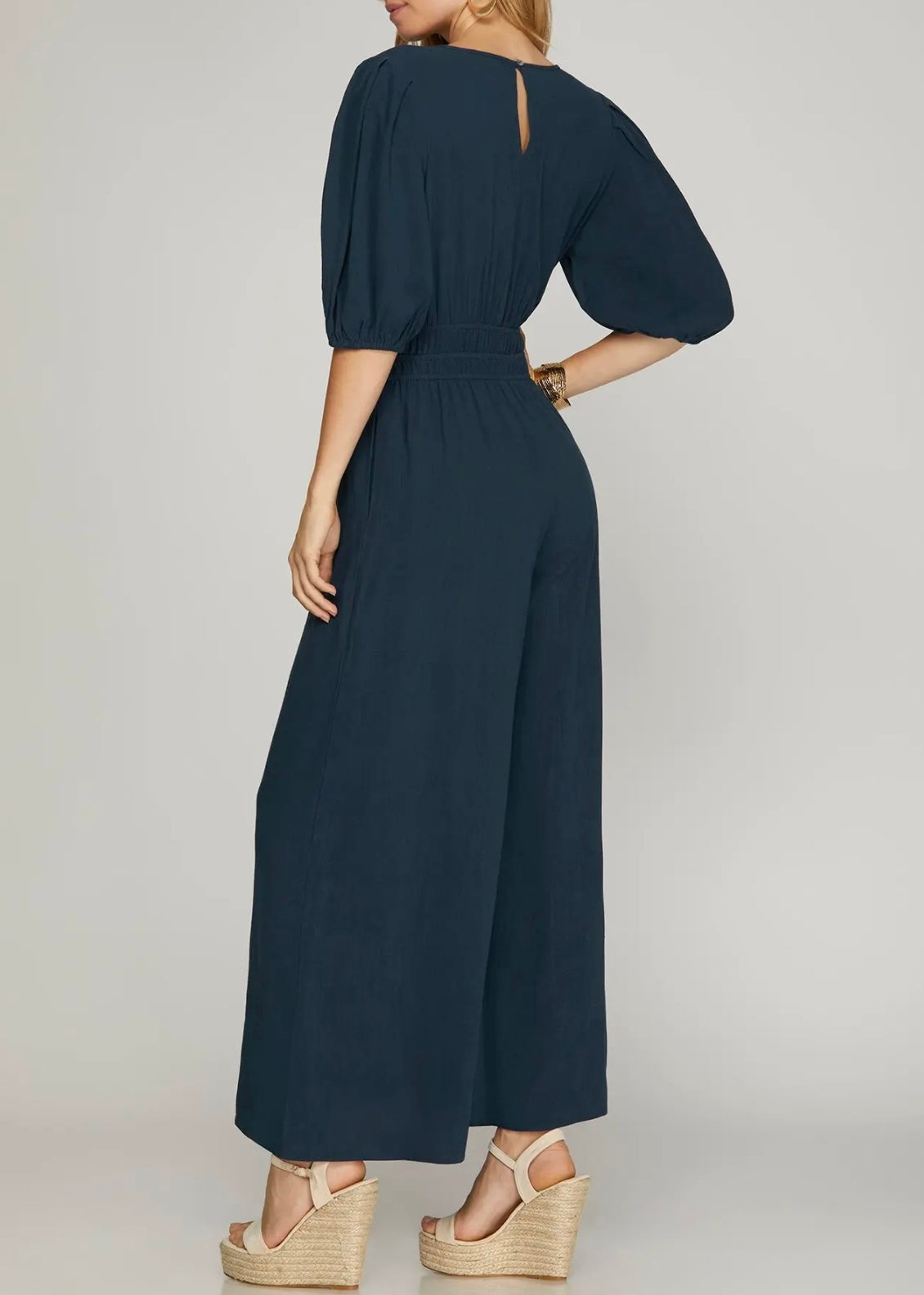 Maia Smocked Waist Jumpsuit