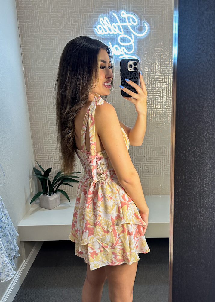 Spring Sky Printed Romper